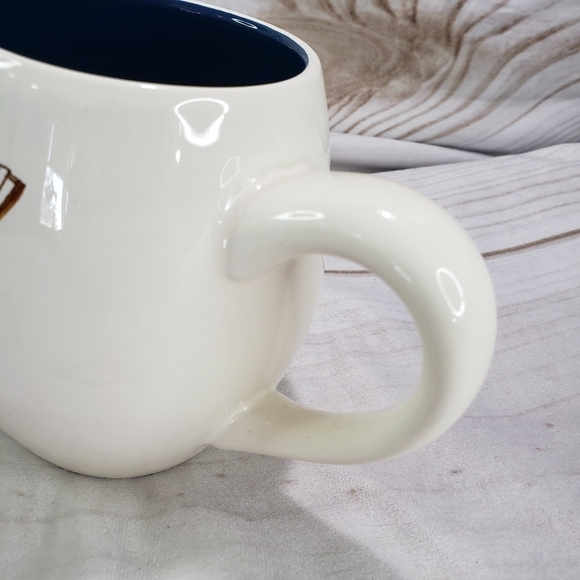 Rae Dunn Artisan Collection Rest Beach Chair Coffee Mug Diner Style Magenta #2 - Picture 2 of 6